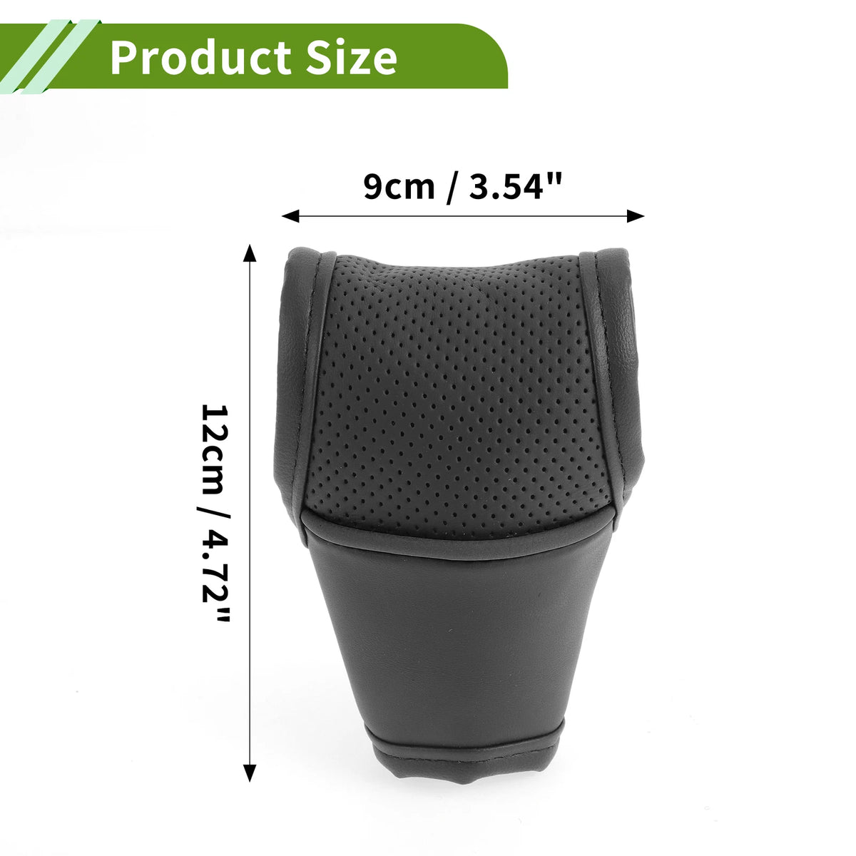 Gear Shift Knob Cover for Universal Car SUV Truck - Black Leather