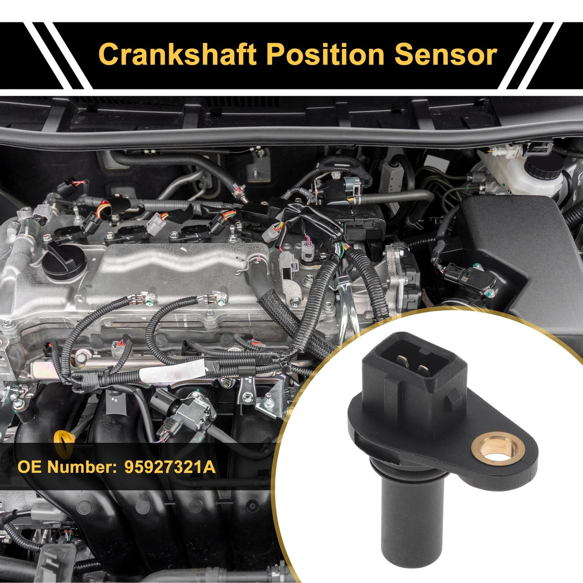 Crankshaft Position Sensor No.95927321A for Audi A4 B6 (2000–2002)