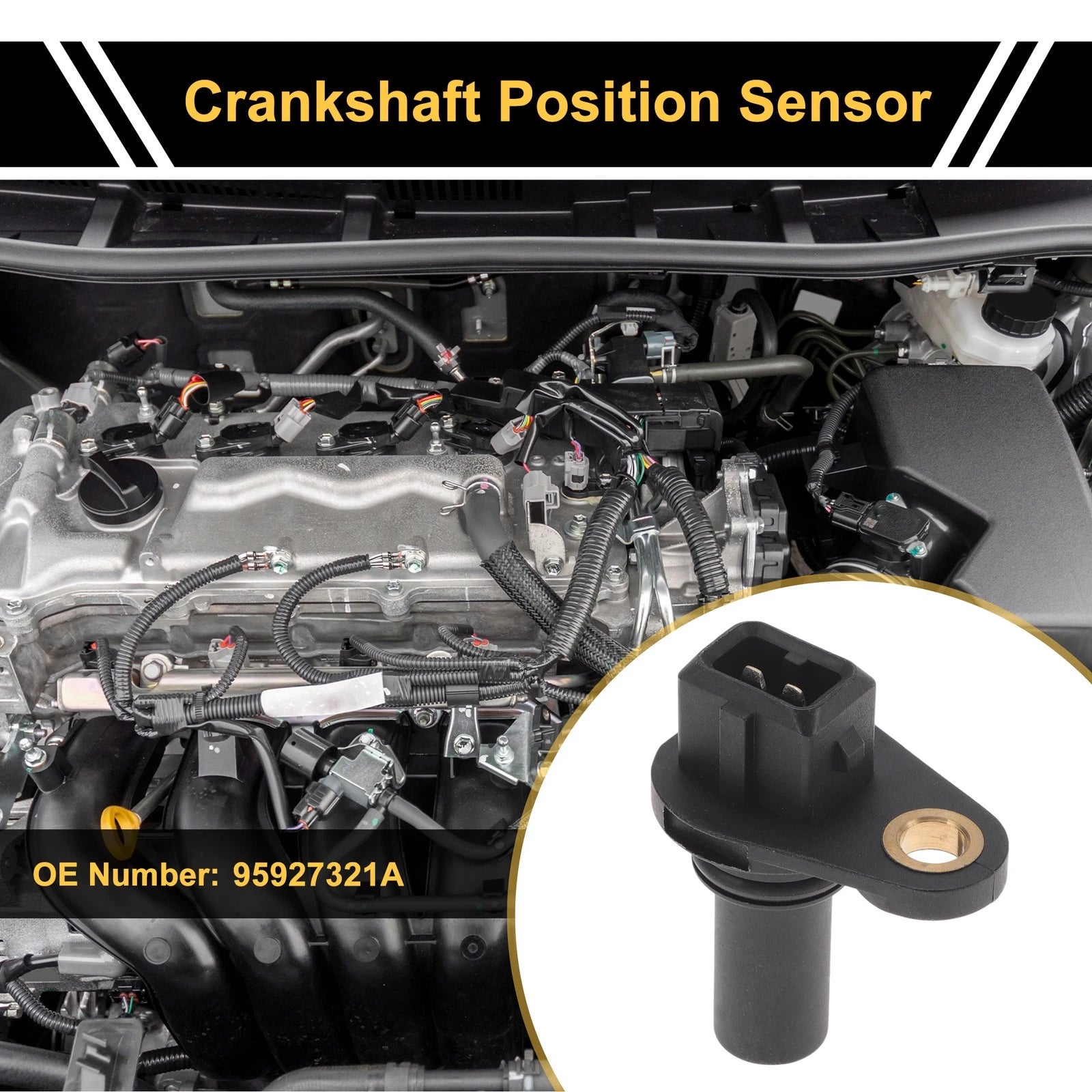 Crankshaft Position Sensor No.95927321A for Audi A4 B6 (2000–2002)