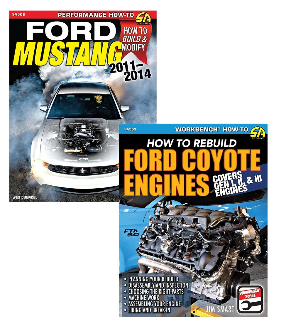 Ford Coyote V8 Rebuild Guide & Mustang Build/Modify Book Set (2011–2014)