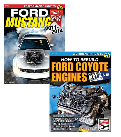 Ford Coyote V8 Rebuild Guide & Mustang Build/Modify Book Set (2011–2014)