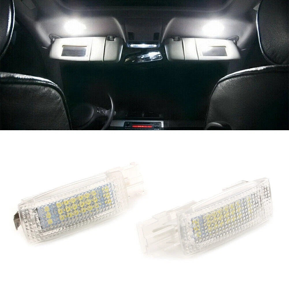 Fit VW Golf Jetta Passat LED Light Auto Interior Visor Vanity Mirror Car 2pcs
