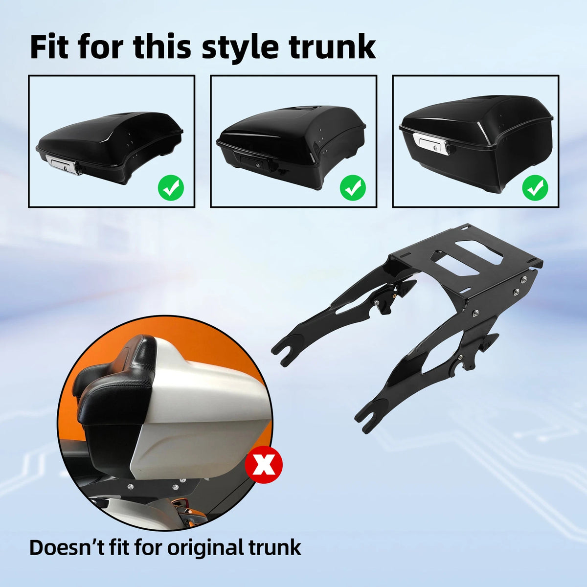 Tour Trunk Mount Rack for Indian Chieftain Limited Dark Horse (2016–2025)