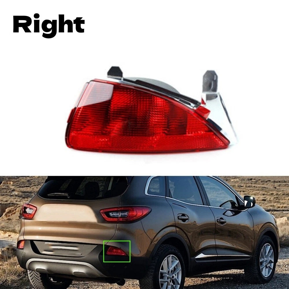 Right Rear Bumper Fog Light Replacement Plastic Fit for Renault Kadjar 2015-2018