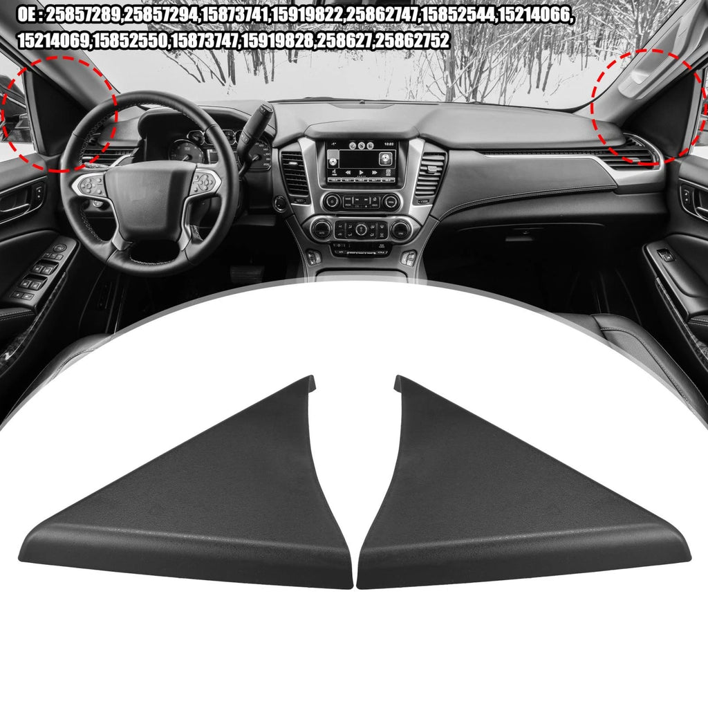 2pcs Front Door Upper Trim Panel Left Right for Chevy Silverado Sierra (2014–2018)
