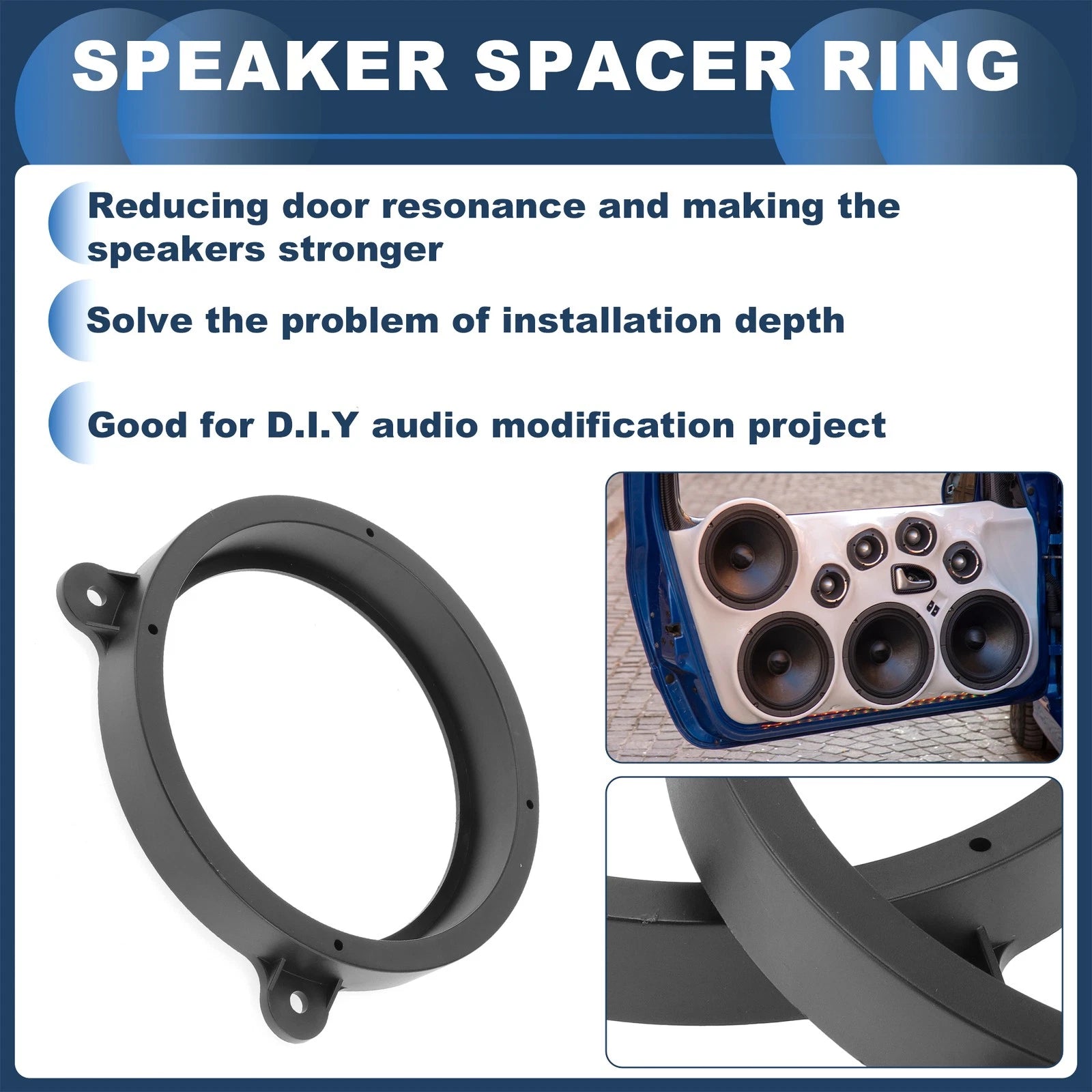 Tweeter Speaker Spacer Adapter for Subaru 6.5 Inch 2-Pack (Front) (2008–)