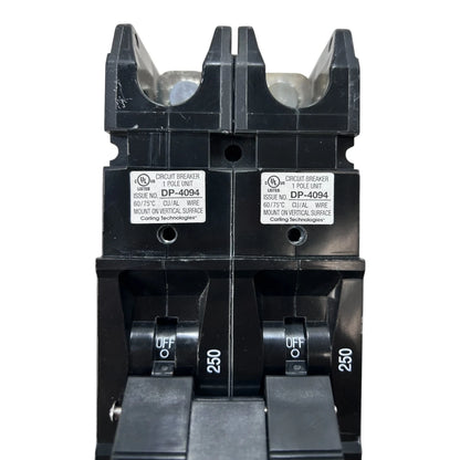 2 Pole Circuit Breaker 250A 125V for Carling Technologies FA2-B0-16-825-12A-BG