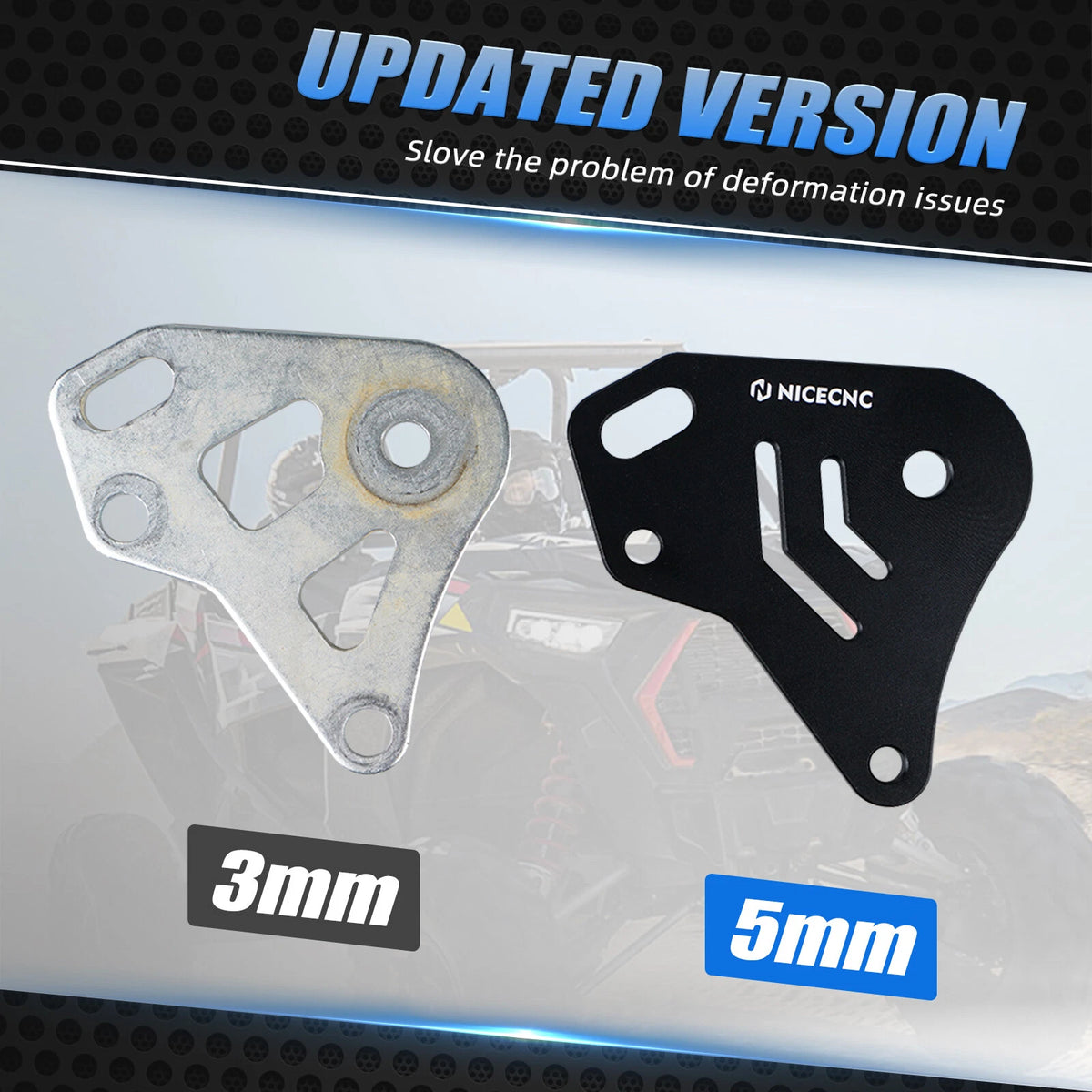 1 Pair Transmission Rear Mount Bracket for Polaris RZR XP Turbo (2016–2020)