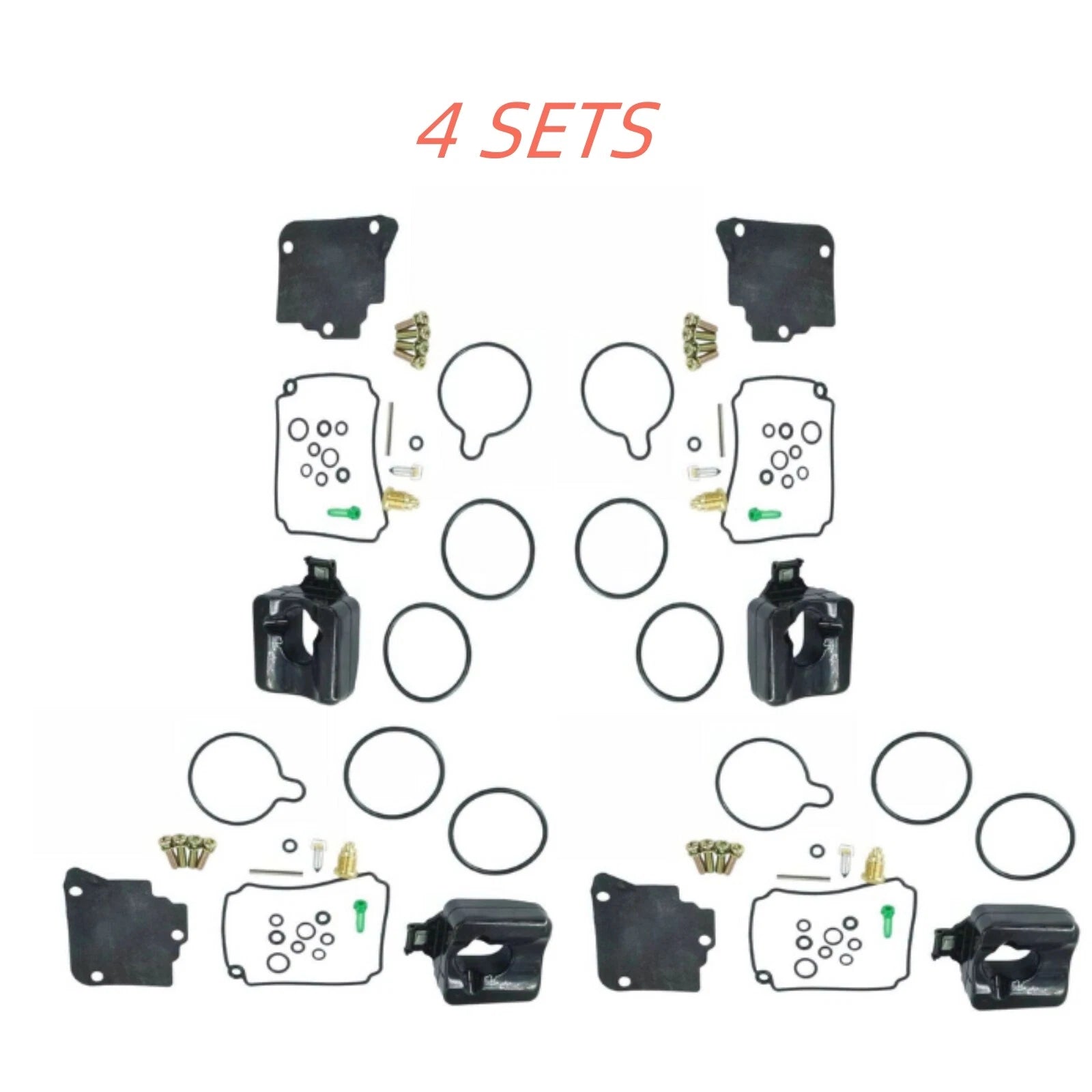 4Pcs Carburetor Repair Kit 67F-W0093-00 for Yamaha 4T 75HP-100HP
