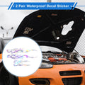 Car Bumper Sticker Decal - Large & Small Flame Pattern - Waterproof