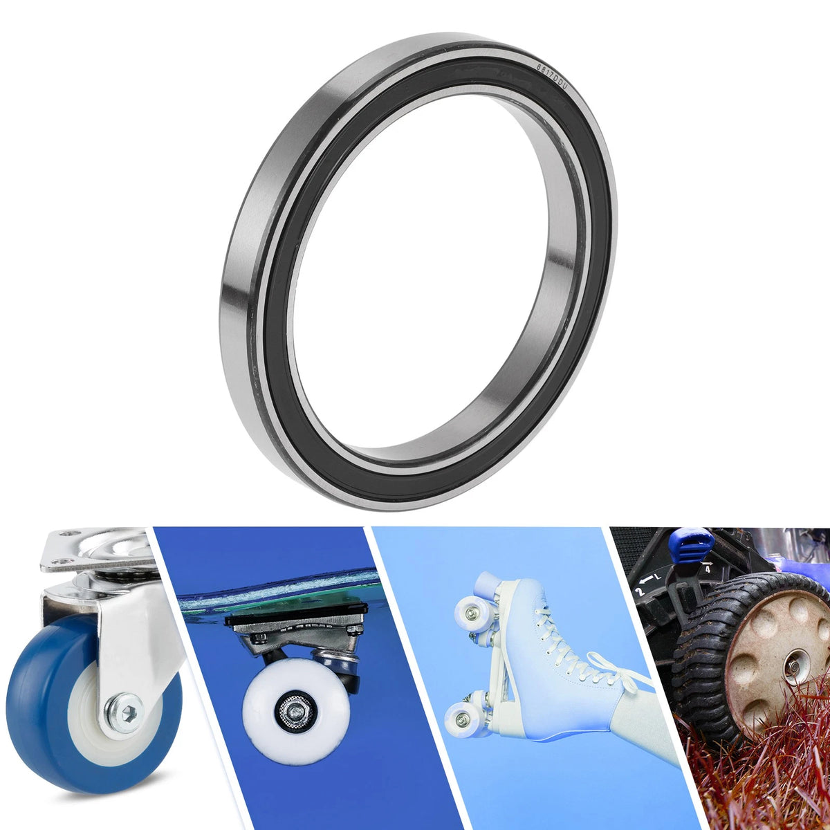 Deep Groove Ball Bearing 6817DDU for Scooter Skateboard (85x110x13mm)