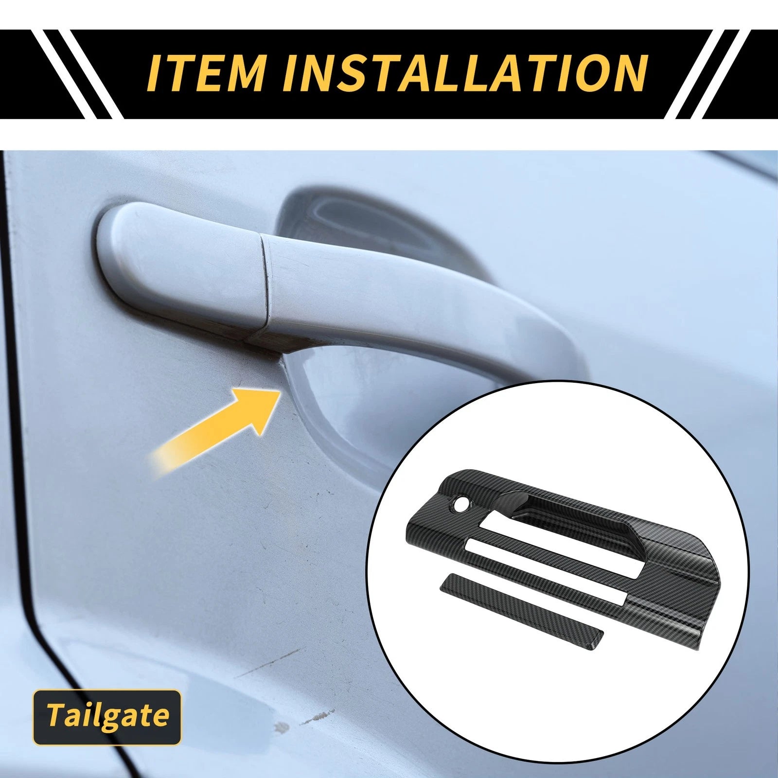 Trunk Door Handle Bowl Cover Set Replacement for Ford Ranger (2023–2024)