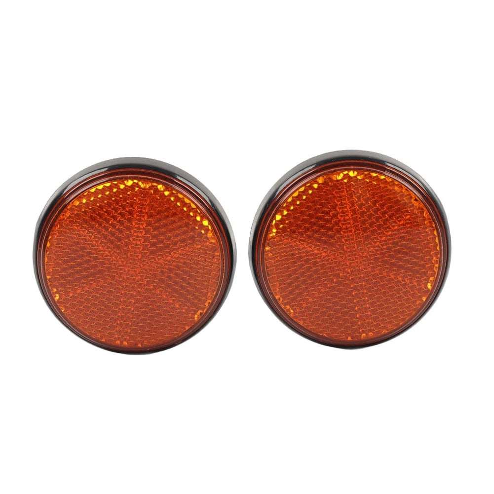 2X LED Motorcycle Round Reflector Tail Brake Turn Signal Light M6