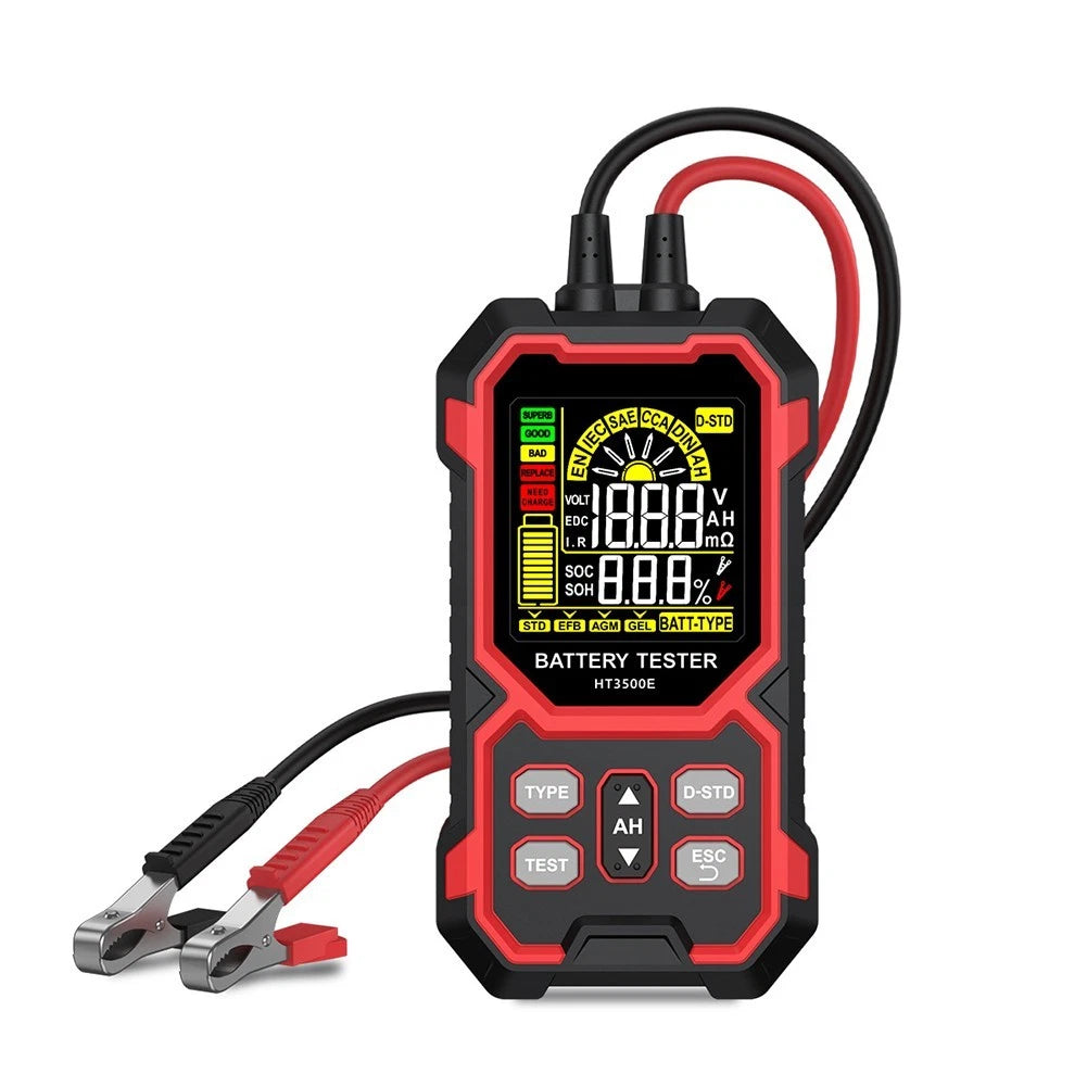 Automotive Battery Tester for 12V 24V Vehicles (Compact Design)