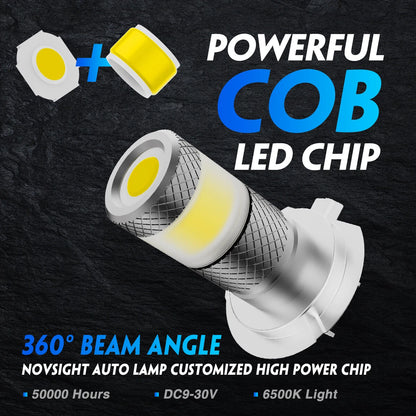 2X H7 30W LED Fog Light Bulbs Kit for NOVSIGHT (6500K)