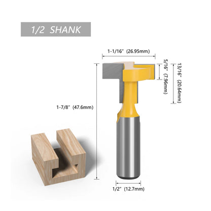 8mm Yellow T Type Keyhole Bit for Framing Lockhole Tasks