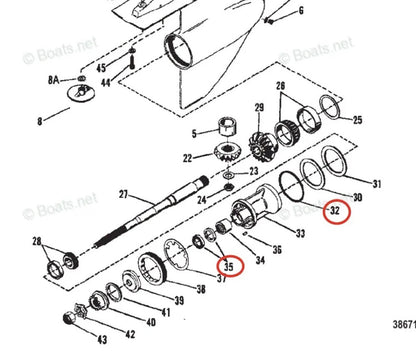 Seal Kit for Mercruiser Bravo II Lower Unit (26-8210928M, 0058390)
