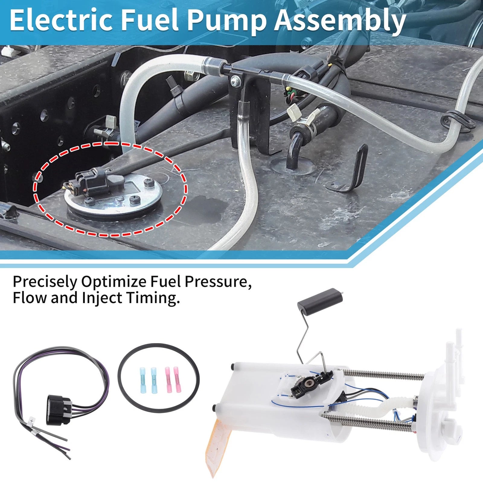 Electric Fuel Pump Assembly Replacement for Chevy Tahoe GMC Yukon (1996–1997)