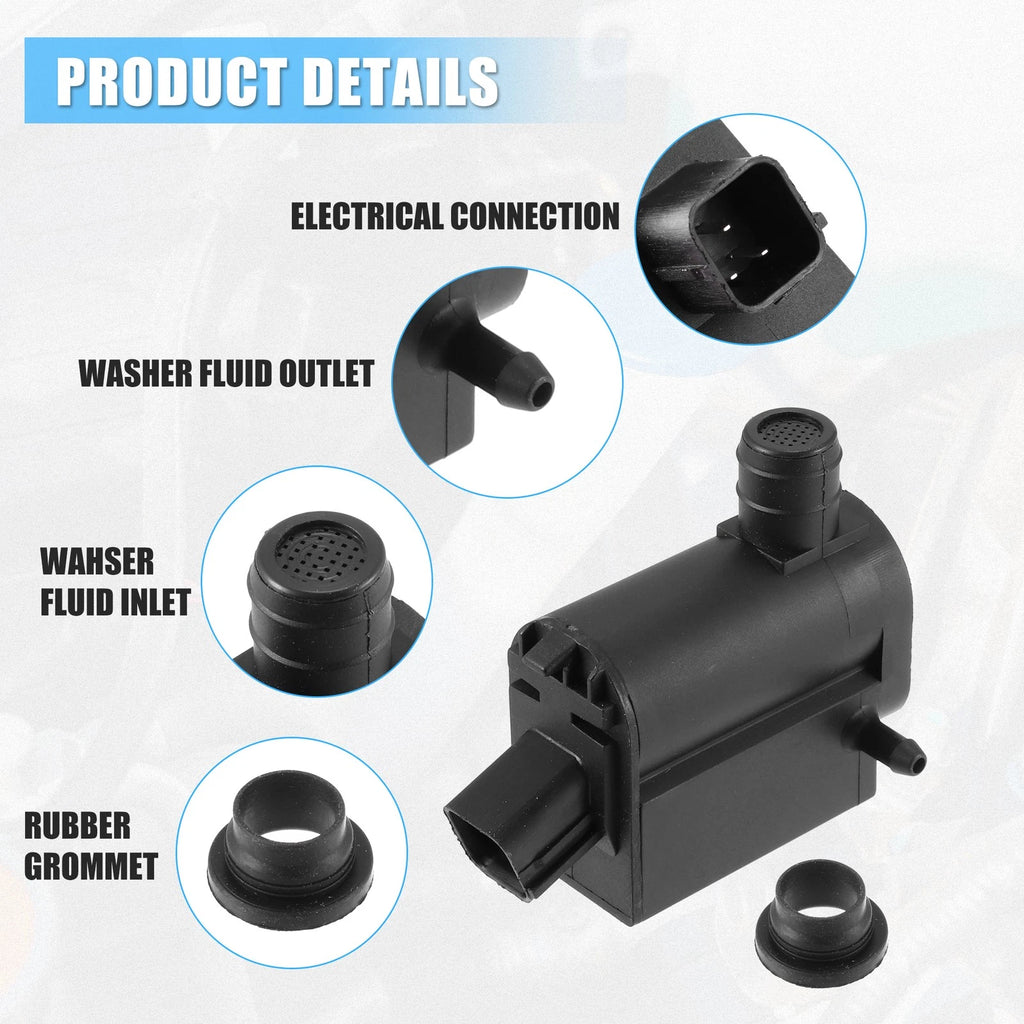 Windshield Washer Pump Replacement for Hyundai Accent (2012–2020)