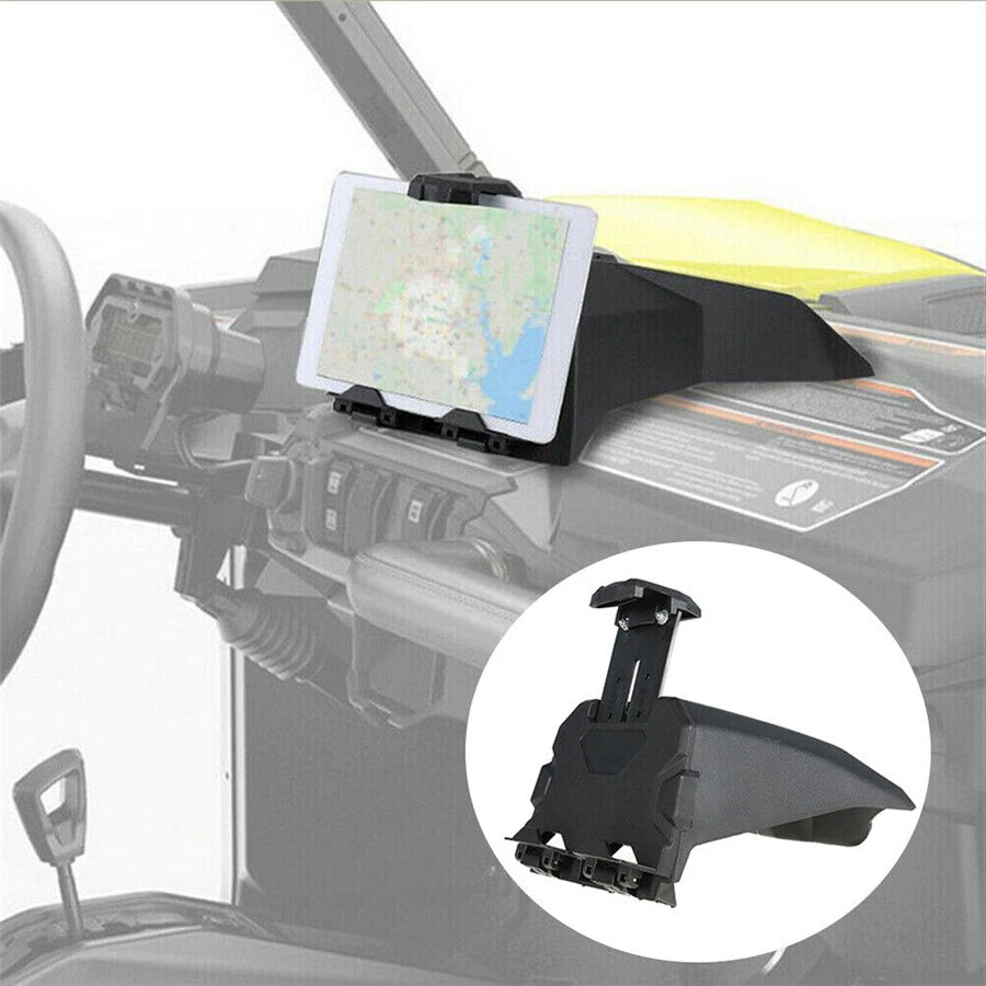 Electronic Device Holder with Storage Box for Can Am Maverick X3 (2017–2022)