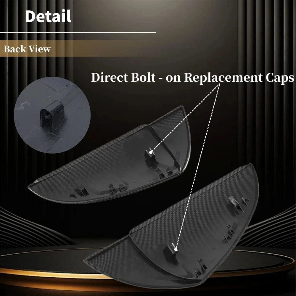 Carbon Fiber Side Mirror Covers for Lexus RC RCF ES (2019–2024)