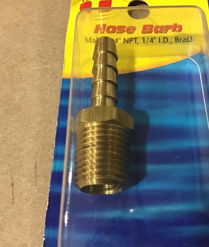 Brass Hose Barb 1/4" NTP for Tempo (401T15, 200010)