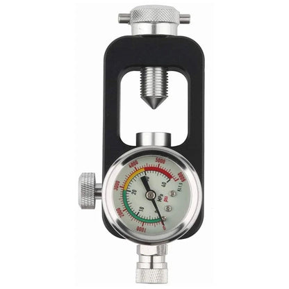 DIN Compatible Air Inflator Adapter with 6000 psi Pressure Gauge