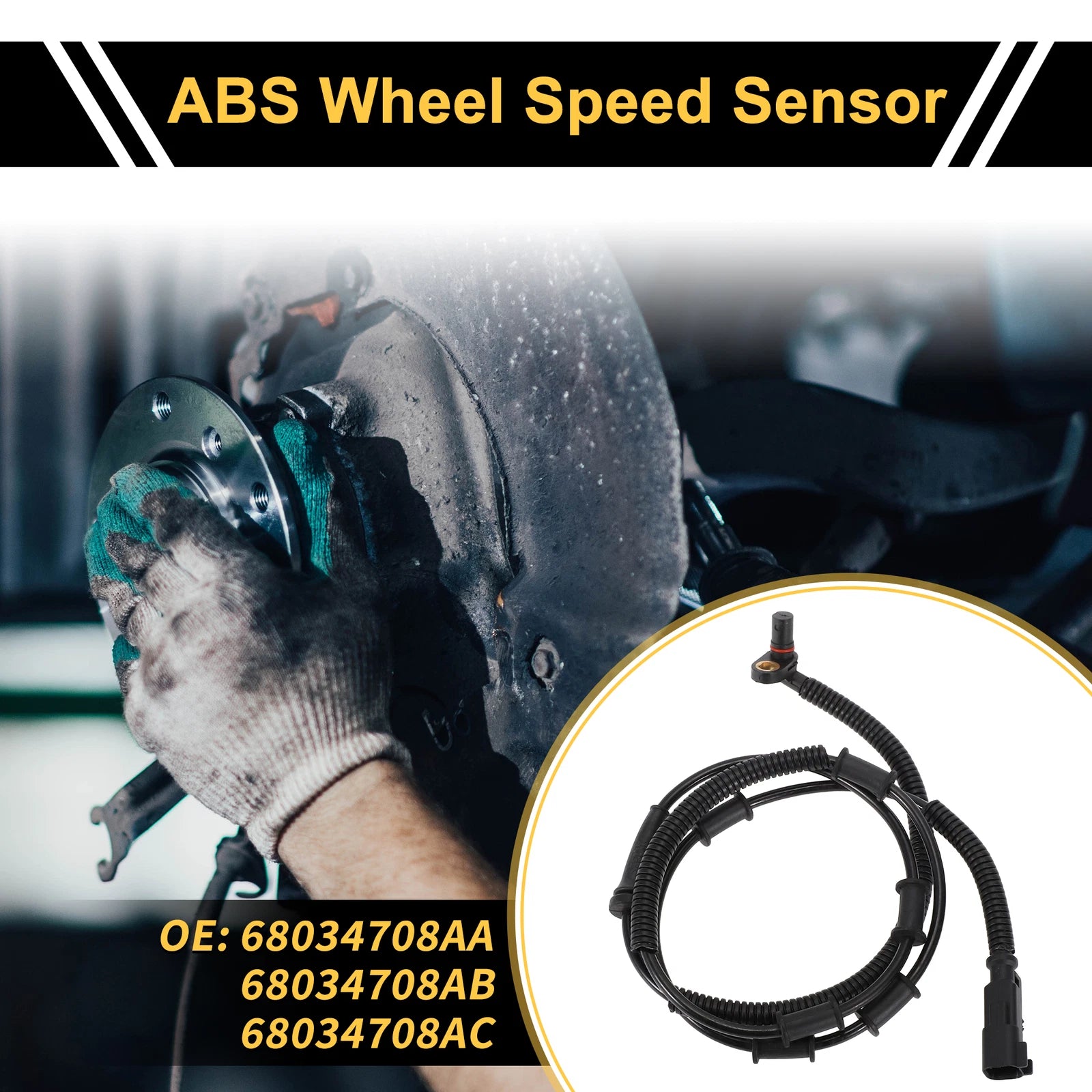 ABS Wheel Speed Sensor No. 68034708AA/68034708AB for Ram 4500 (2011–2018)