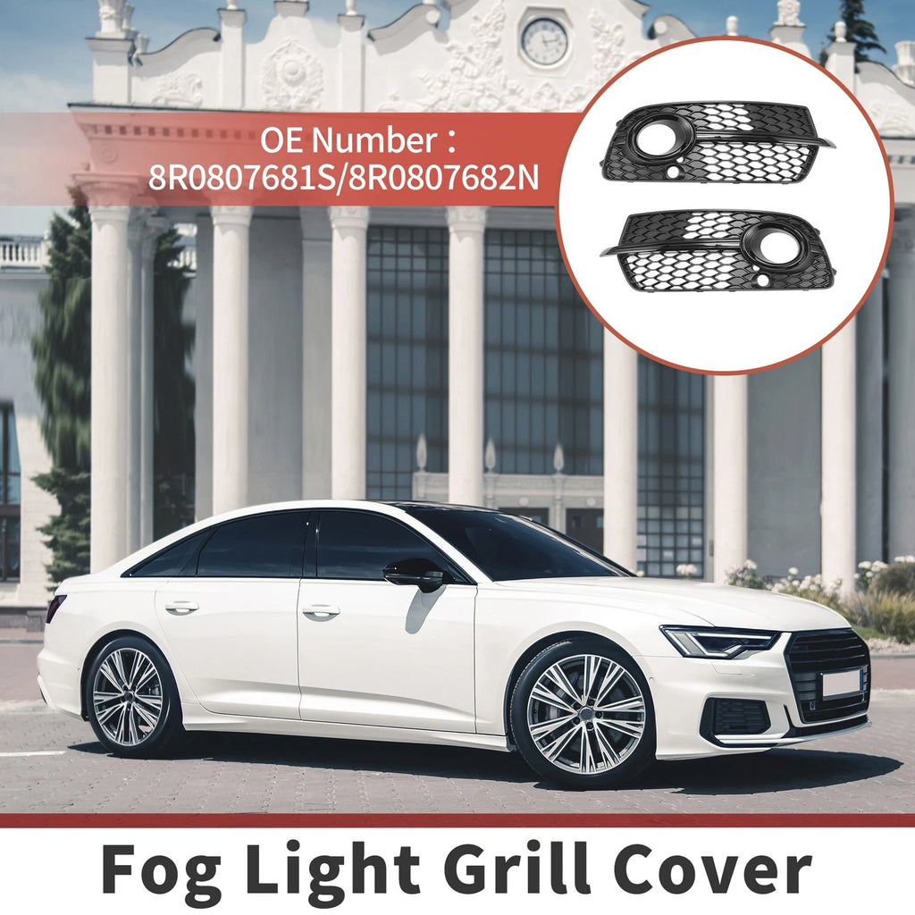 Front Fog Light Grill Pair Replacement for Audi Q5 S Line (2010–2017)