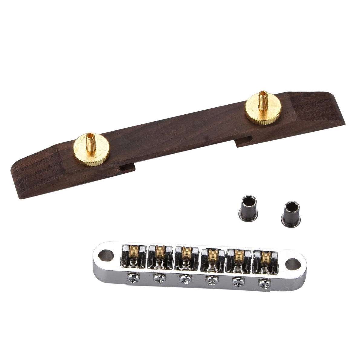 Copper Roller Bridge Tailpiece for Jazz Guitar (Archtop)