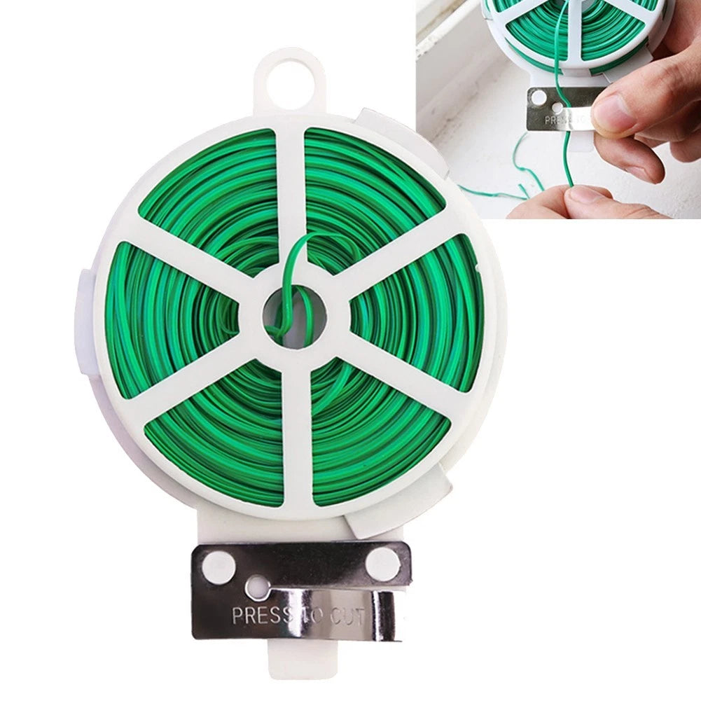 Plant Support Tie Wire with Cutting Tool for Garden Use