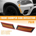 Front Bumper Reflector Side Marker Left for BMW X5 (2007–2013) Yellow