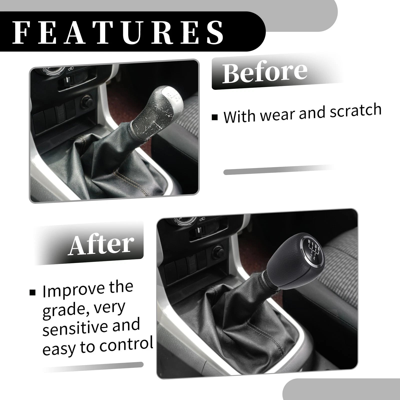 5 Speed Manual Gear Shifter Knob Replacement for Chevrolet Cruze (2008–2012)