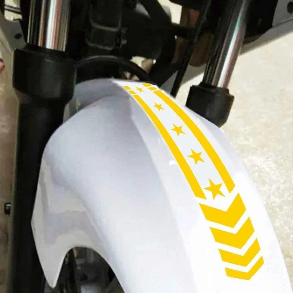 For Motorcycle Fender Stickers Decals 1 Pcs Waterproof Reflective Arrow