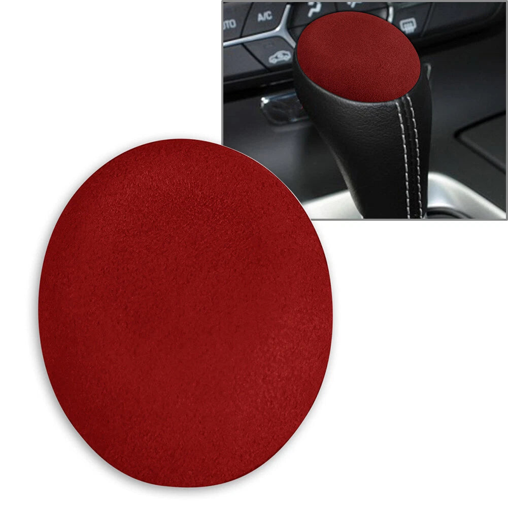 Suede Gear Shift Knob Cover Trim for Chevrolet Corvette C7 (2014–2019) Red