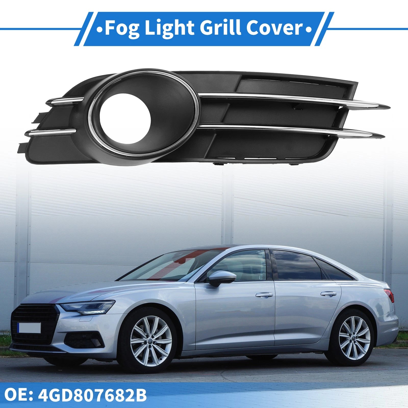 Front Right Fog Light Grill Replacement for Audi A6 C7 (2011–2014)