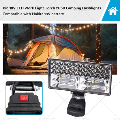 LED Work Torch for Makita 18V Battery (Compatible with 2USB)