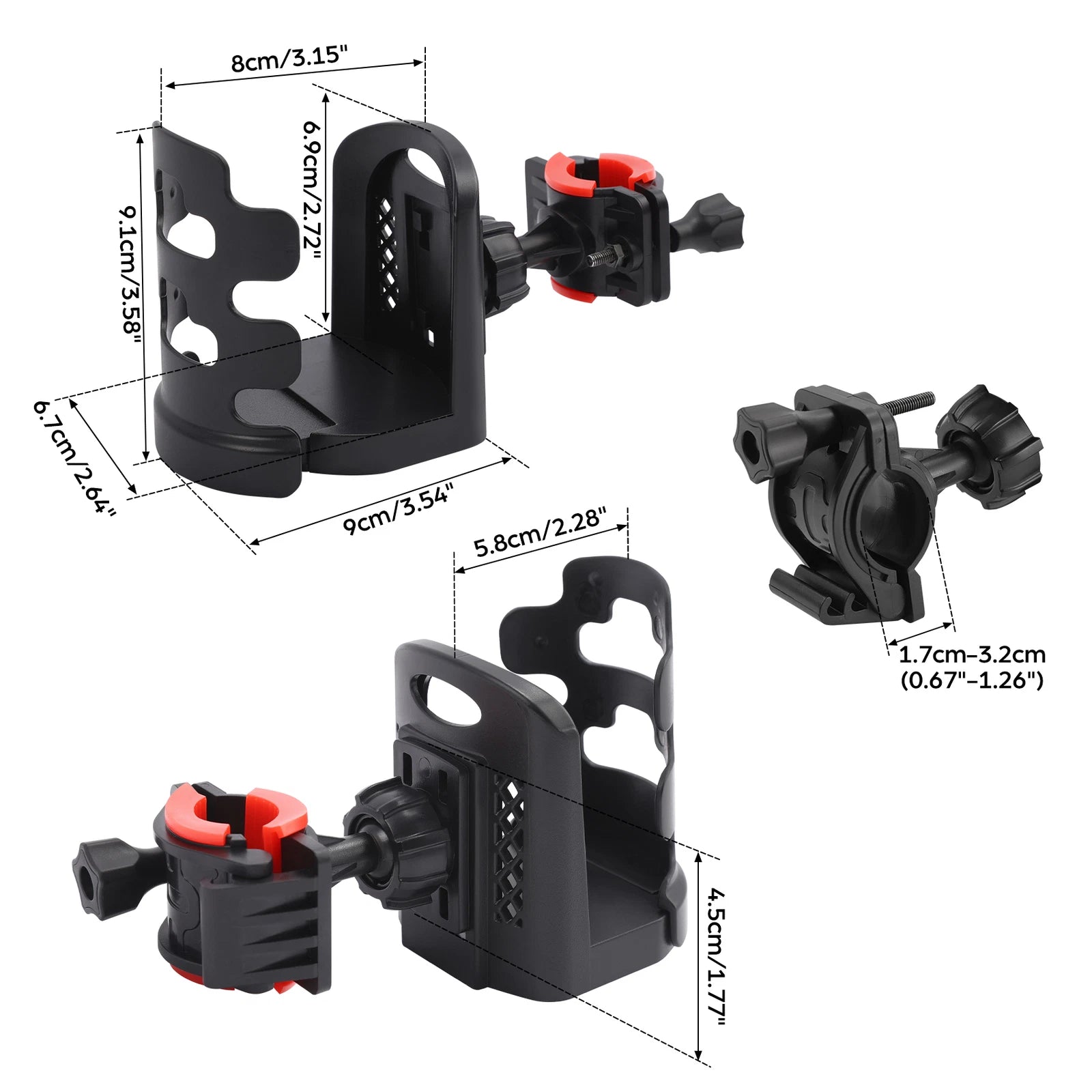 Adjustable Handlebar Drink Cup Holder for ATV Bike (Universal Fit)