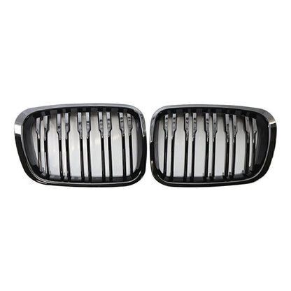 Front Twin Bar Grille Trim for BMW 3 Series E46 (1999–2001) Gloss