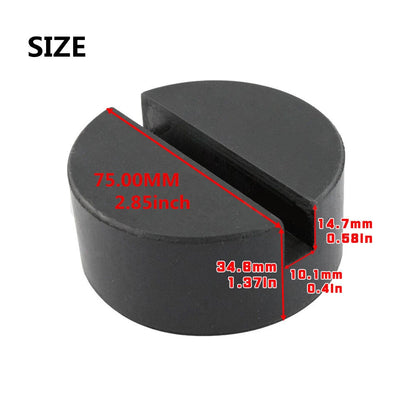 Universal Slotted Frame Rail Floor Jack Pad Rubber Block Disc