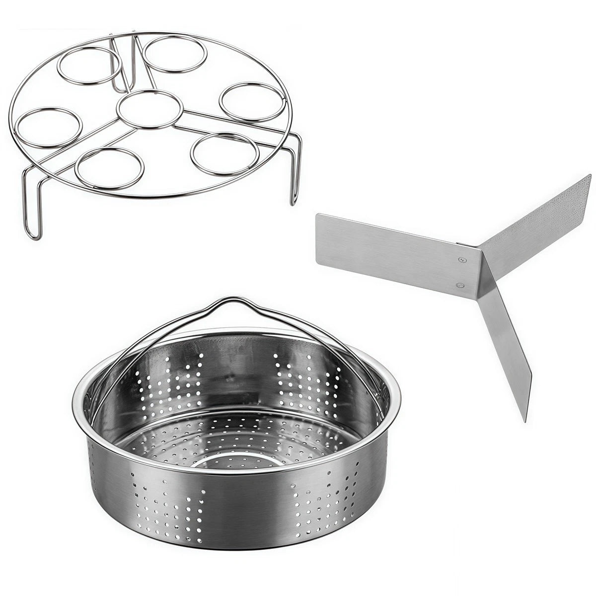Stainless Steel Steamer Rack for Cooking Dumplings and Veggies