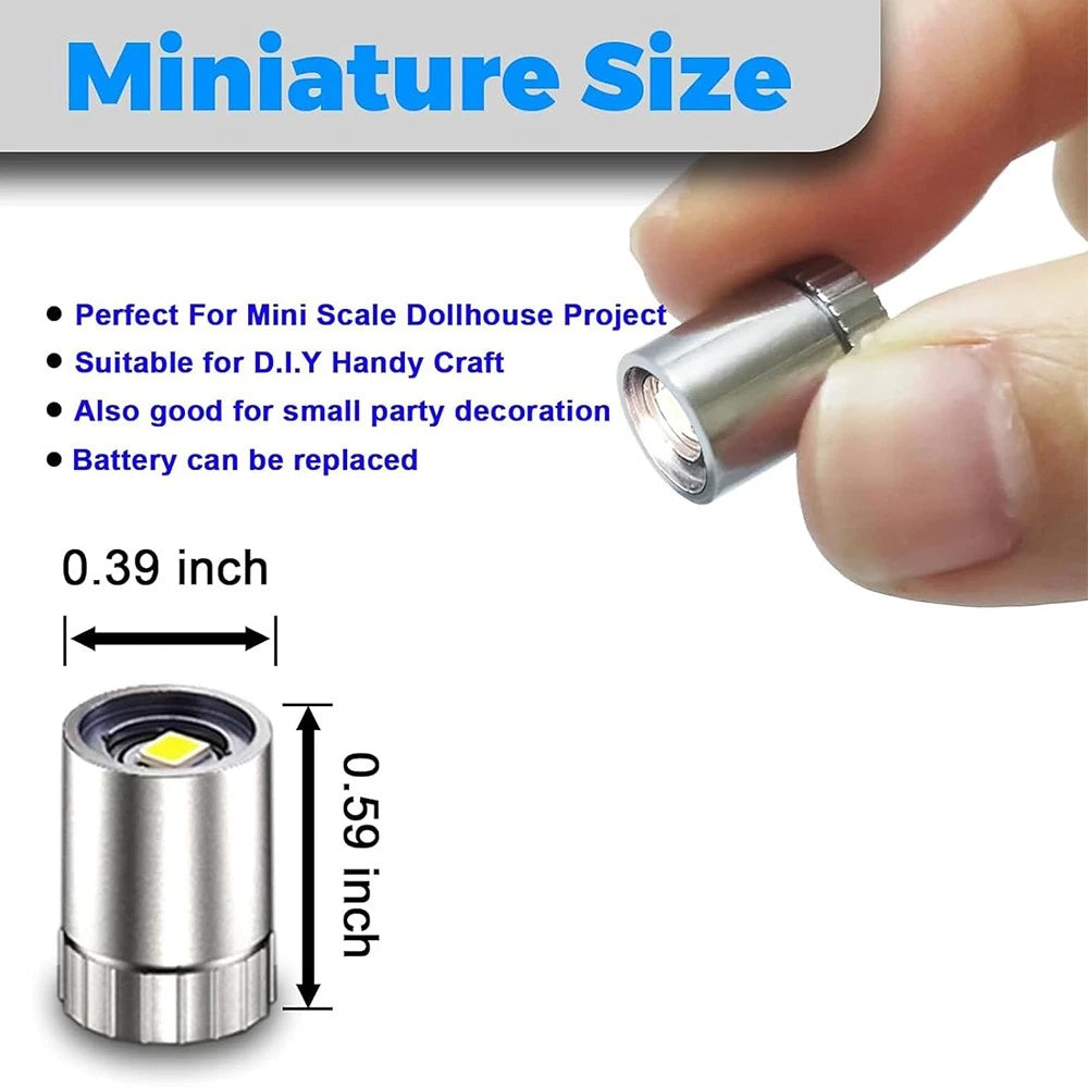 10X Micro Mini LED Lights for Dollhouses, DIY Crafts