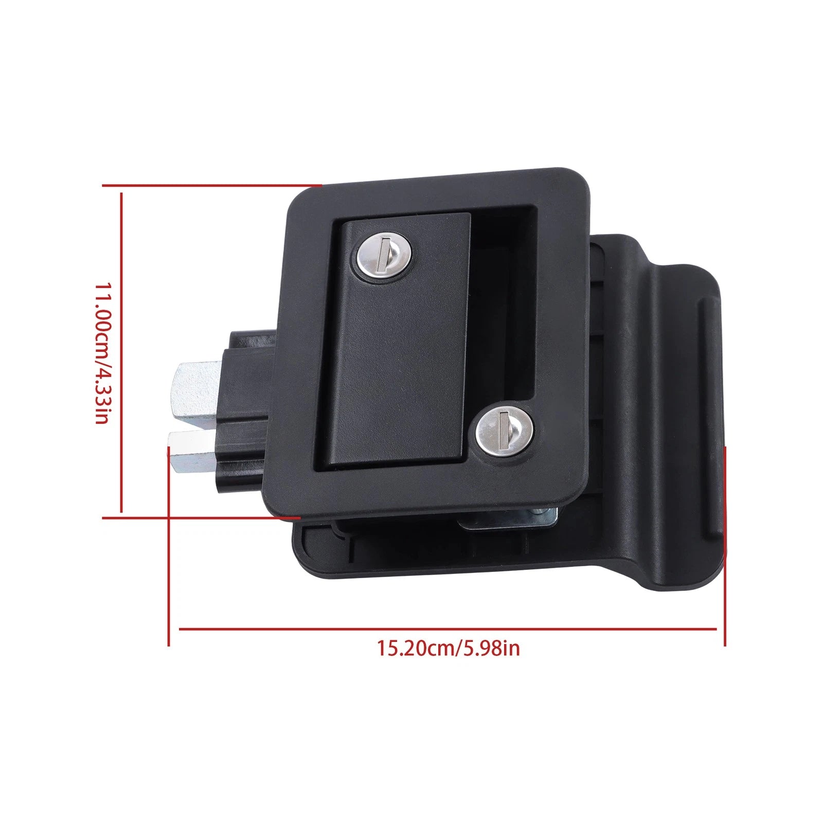 Black RV Paddle Entry Door Lock Latch Handle Deadbolt for Cargo Trailer
