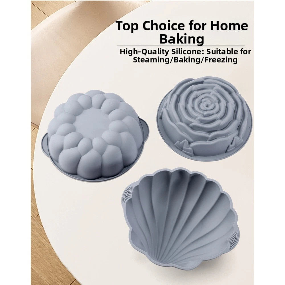 3X Temperature Resistant Silicone Cake Molds for Dessert Baking