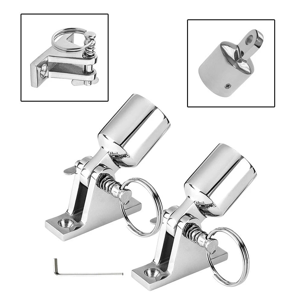 Canopy Mounting Hardware Hinge Set for Marine Boat (Saltwater Safe)