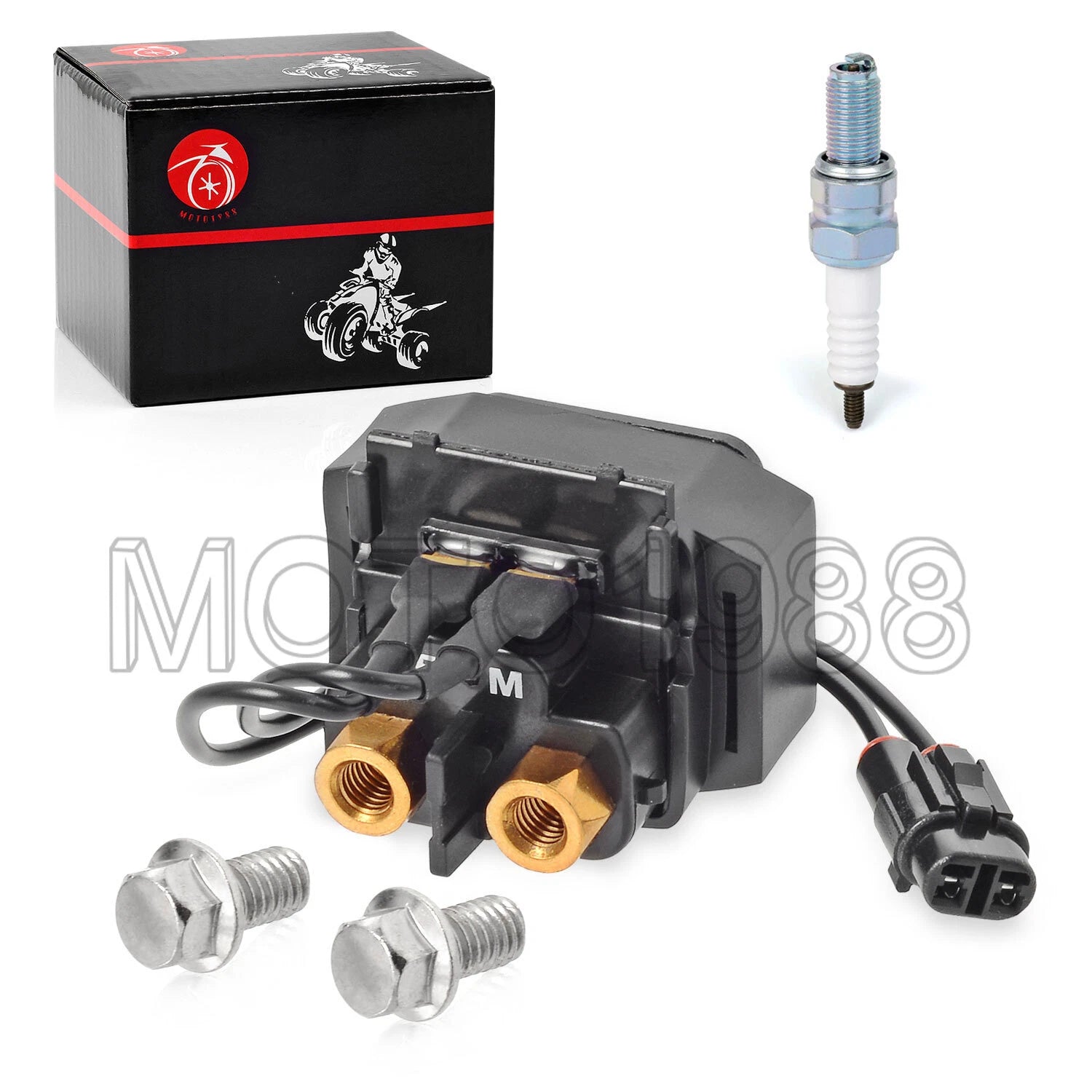 Starter Relay Solenoid & Spark Plug for Yamaha Grizzly 600 YFM600 (1999–2001)