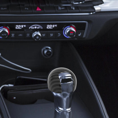 Gear Shift Knob Cover Carbon Fiber Style for Audi A3 S3 (2014–2020)