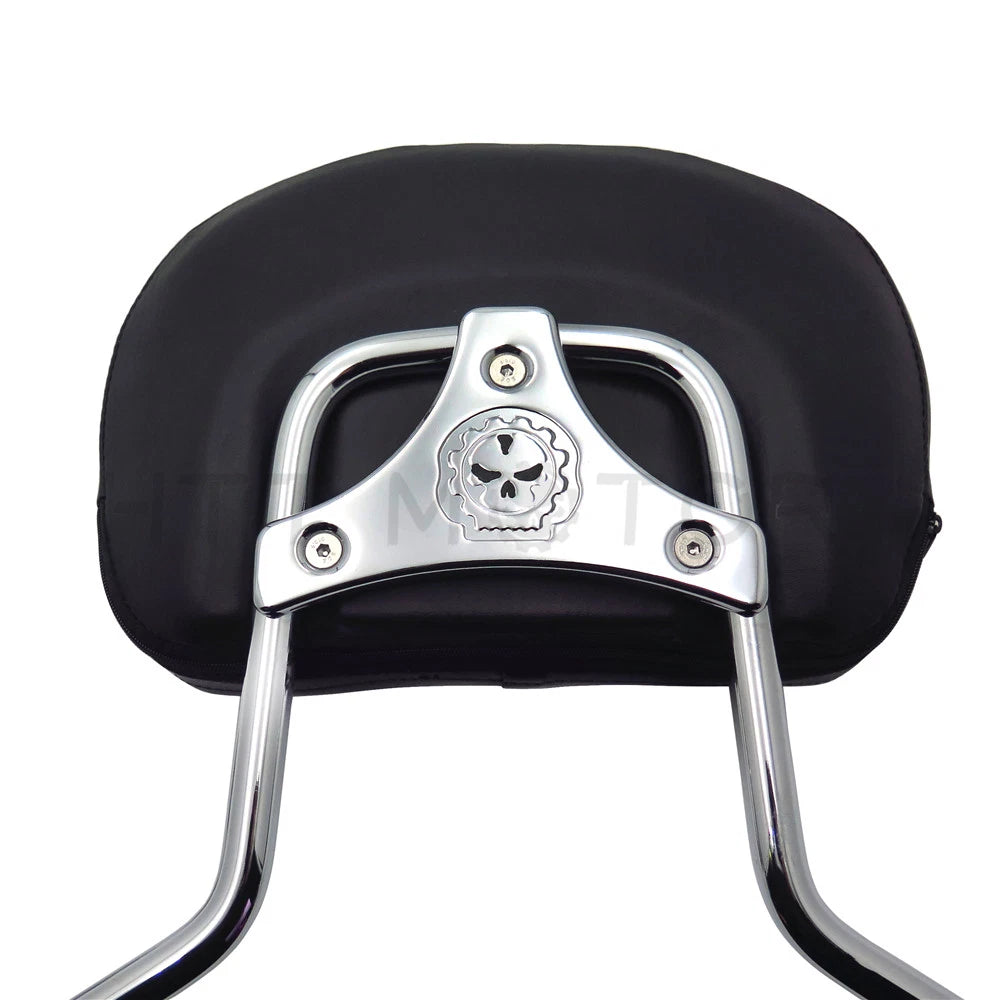 Detachable Sissy Bar with Backrest Pad Chrome for Harley Touring (2009–2023)