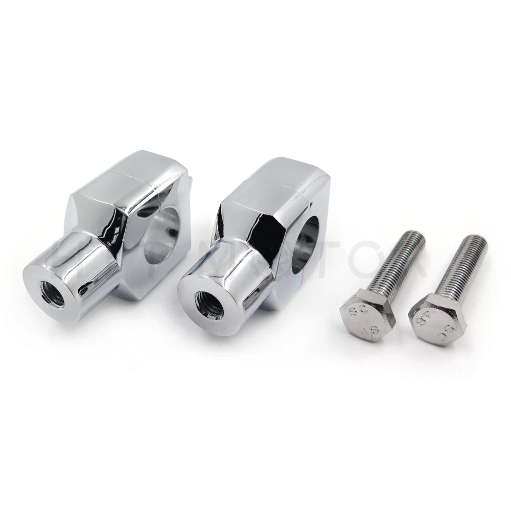 Chrome Spike Handlebar Riser Clamp for Motorcycle (Universal 1" 25mm)