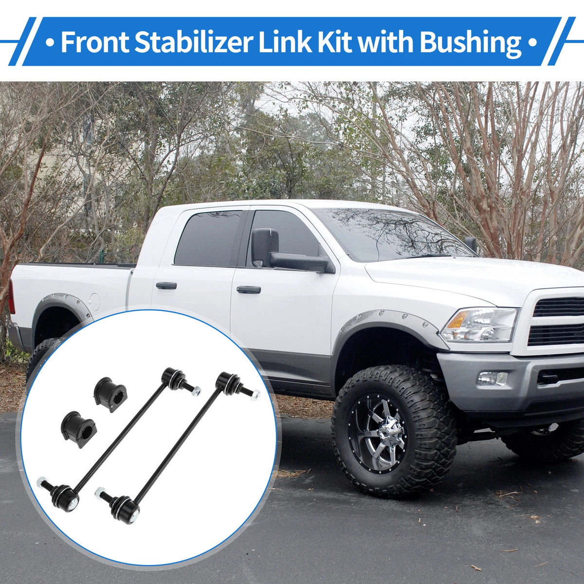 Front Stabilizer Bar Links Set of 2 with Bushings for Jeep Patriot (2007–2017) No.K80258